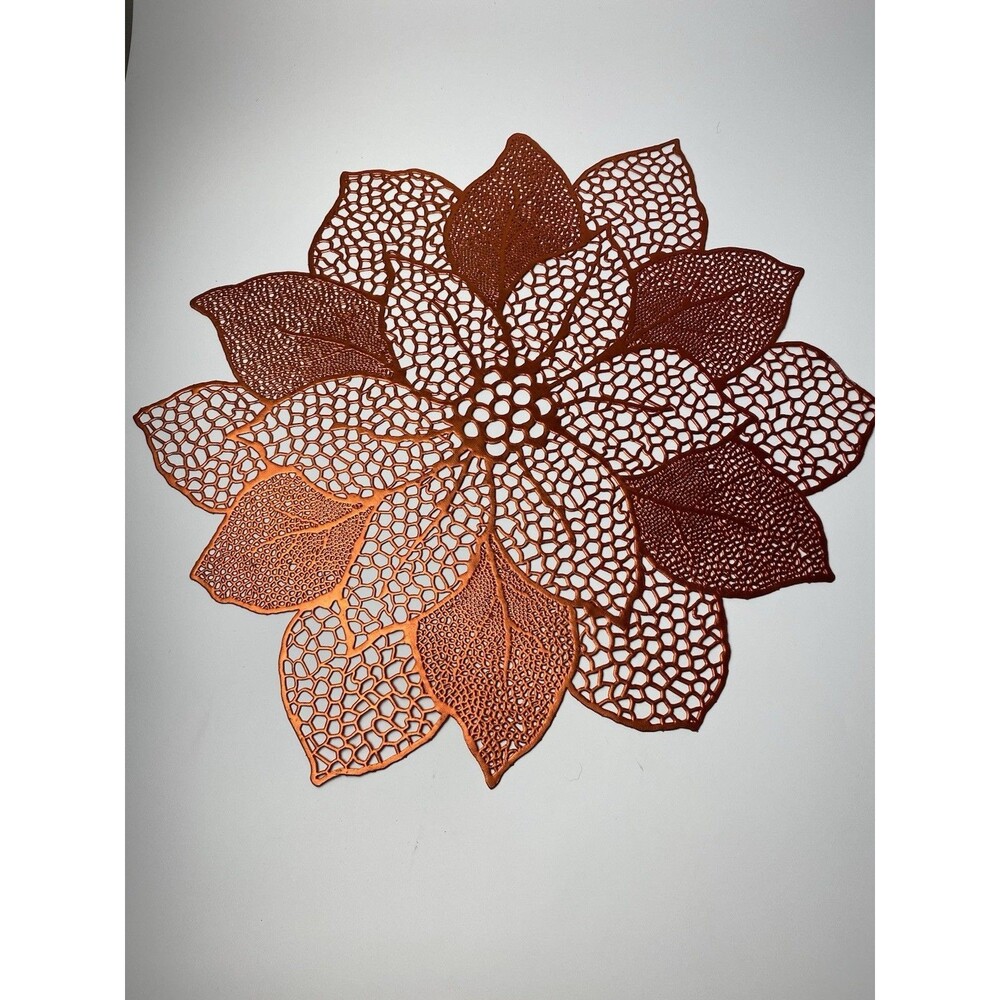 4 Red Poinsettia Placemats 18 Inches Christmas Dining Room Table Decor